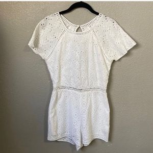 Tularosa eyelet gorgeous romper small perfect for bridal shower bachelorette